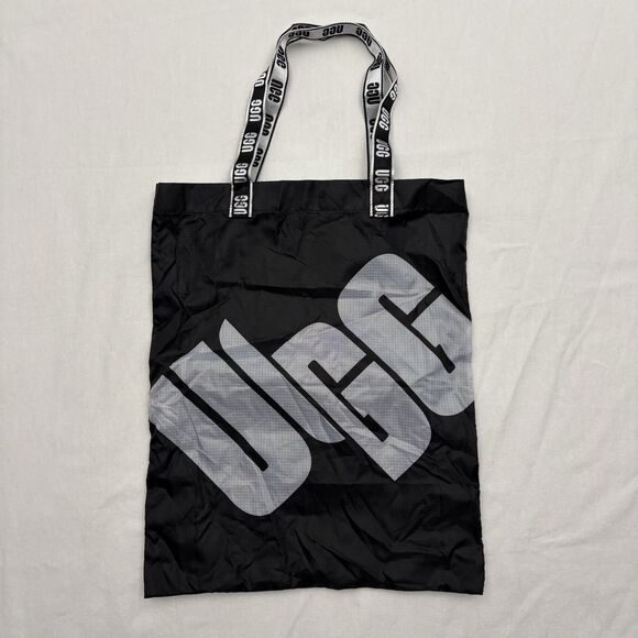 UGG Handbags - UGG Packable Tote Bag Black White Logo Print